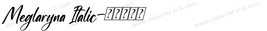 Meglaryna Italic字体转换